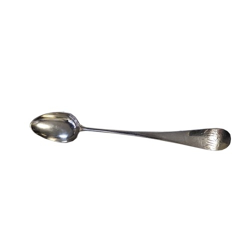 644 - A VICTORIAN FIDDLE PATTERN SILVER SPOON, GEORGE WILLIAM ADAMS FOR CHAWNER AND CO, LONDON, 1882