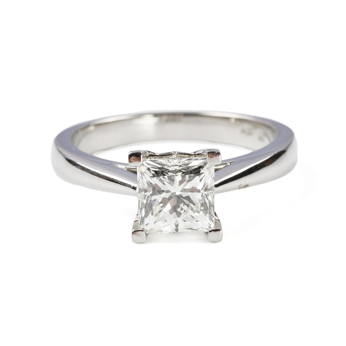 37 - A DIAMOND SOLITAIRE RING, 1.56 CARATS
