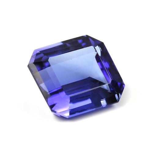 157 - A CERTIFIED TANZANITE, 19.96 CARATS