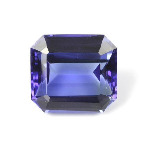 157 - A CERTIFIED TANZANITE, 19.96 CARATS