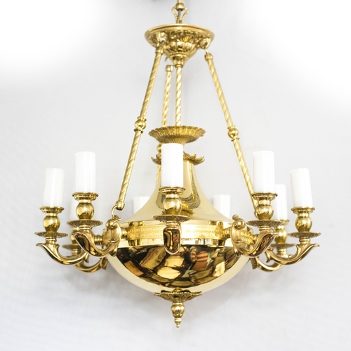 861 - A DAPHNE BRASS CHANDELIER