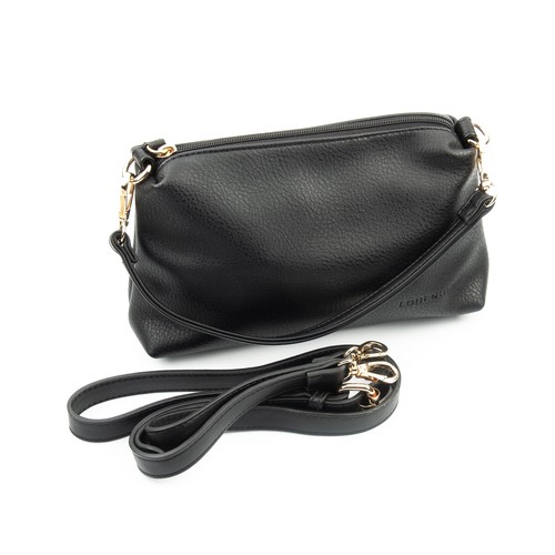 580 - LOUENHIDE CROSS BODY/ CLUTCH BLACK HANDBAG