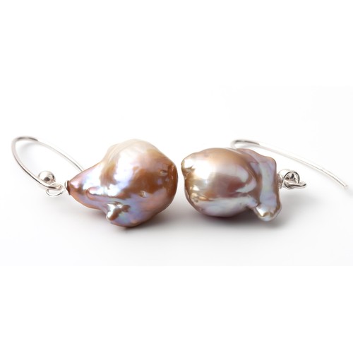 455 - A PAIR OF PEARL DROP EARRINGS