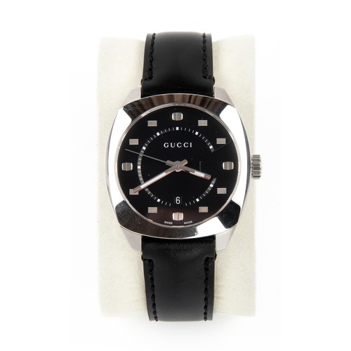 551 - A STAINLES STEEL WRISTWATCH, GUCCI