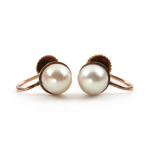 457 - A PAIR OF CULTURED PEARL EARRINGS