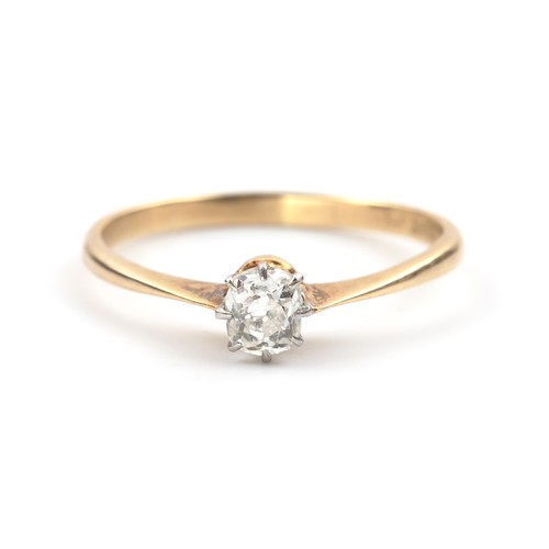 429 - A DIAMOND SOLITAIRE RING, 0.25 CARATS LONDON W, G & S