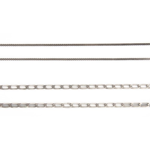 433 - TWO STERLING SILVER CHAINS