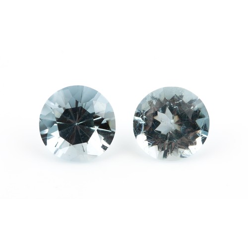 501 - A PAIR OF UNSET AQUAMARINES, 2.78 CARATS