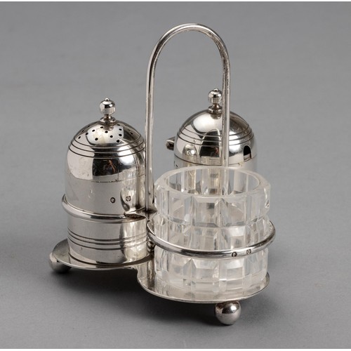 602 - A VICTORIAN SILVER CONDIMENT SET, MACKAY CUNNINGHAM AND CO, EDINBURGH, 1880