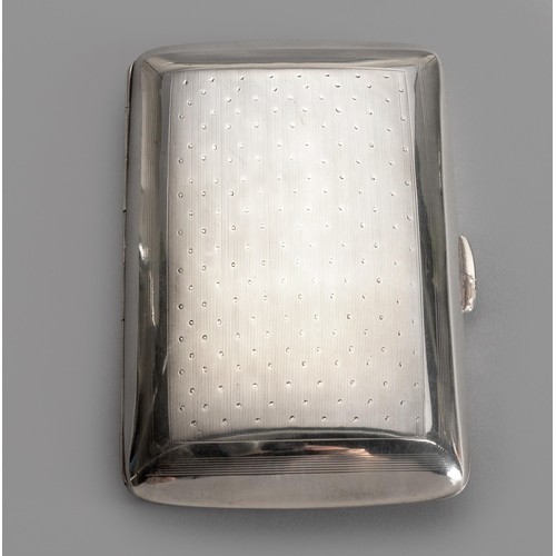 628 - AN EDWARD VII SILVER CIGARETTE CASE, HORACE WOODWARD AND CO LTD, BIRMINGHAM, 1908