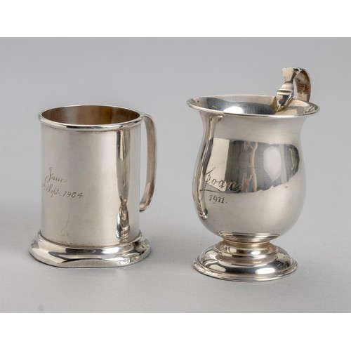 633 - AN EDWARD VII SILVER CHRISTENING MUG, JOSEPH GLOSTER LTD, BIRMINGHAM, 1910