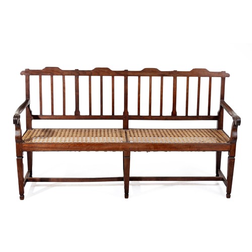 824 - A CAPE STINKWOOD NEO-CLASSICAL BENCH, 19TH CENTURY