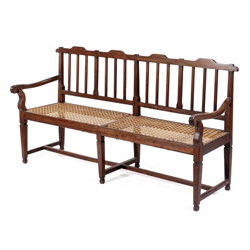 824 - A CAPE STINKWOOD NEO-CLASSICAL BENCH, 19TH CENTURY