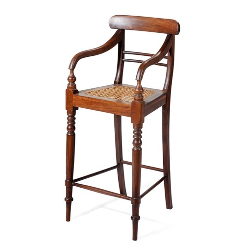 837 - A CAPE STINKWOOD REGENCY HIGH CHAIR