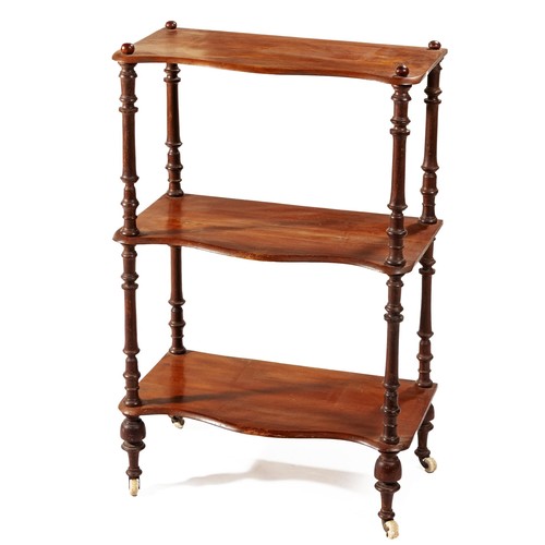 799 - A VICTORIAN MAHOGANY SHELF WHATNOT