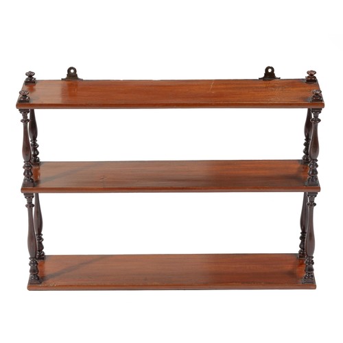 810 - A MAHOGANY HANGING SHELF, 19TH CENTURY