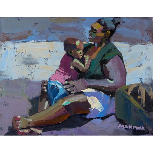 292 - Makiwa Mutomba (Zimbabwean 1976 - ) MOTHER AND CHILD