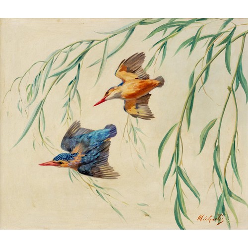 342 - Heinrich von Michaelis (South African 1912 - 1990)KINGFISHER PAIR