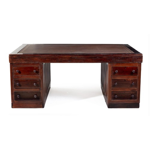 806 - A MAHOGANY PARTNER'S DESK