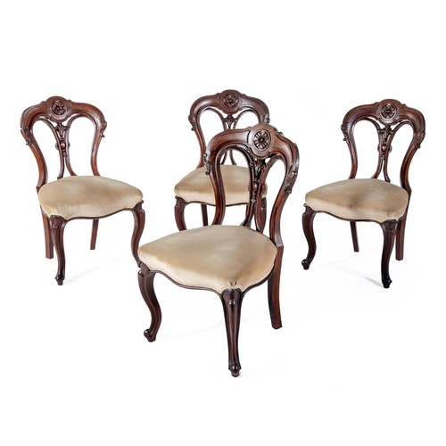 779 - A SET OF FOUR VICTORIAN MAHOGANY CHAIRS