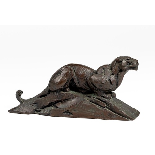 336 - Dylan Lewis (South African 1964 - )LEOPARD STALKING II MAQUETTE