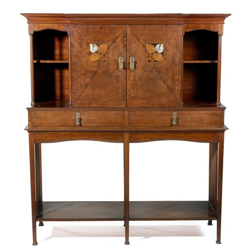 855 - AN INLAID CABINET, LIBERTY AND CO, LONDON, LATE 19TH/EARLY 20TH CENTURY