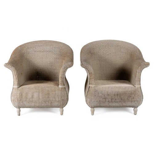 845 - A PAIR OF LLOYD LOOM PATIO ARMCHAIRS