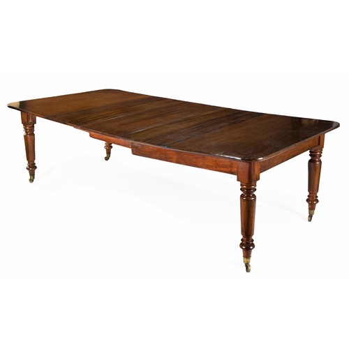 789 - A MAHOGANY EXTENDING DINING TABLE, 19TH CENTURY