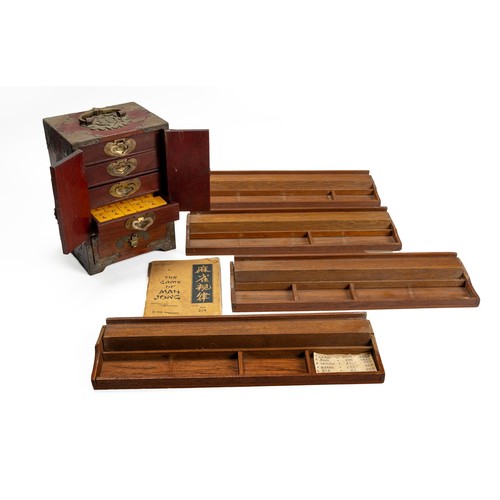 212 - A CASED MAH JONG SET