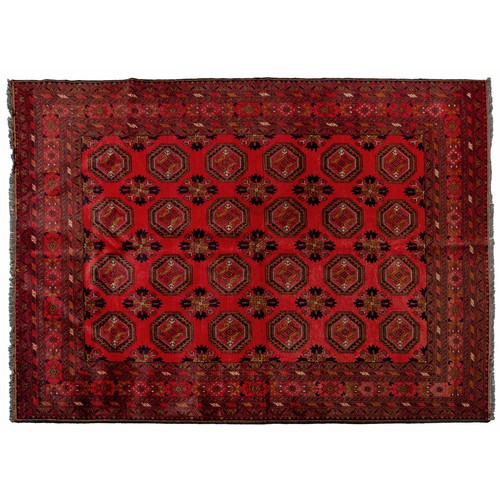 139 - AN AFGHAN RUG, MODERN