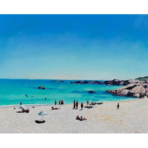 380 - Benjamin Coutouvidis (Zimbabwean / South African 1970 - ) CAMPS BAY BEACH SCENE