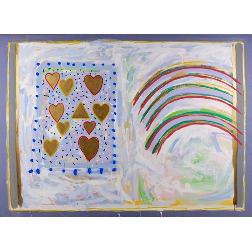 366 - Kevin Atkinson (South African 1939 - 2007)ABSTRACT WITH HEARTS AND RAINBOWS