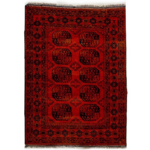 136 - AN AFGHAN RUG, MODERN