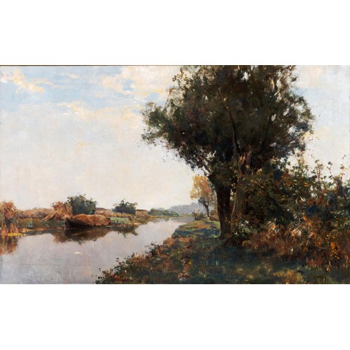 257 - Gerard Altmann (Dutch 1877 - 1940) RIVER SCENE