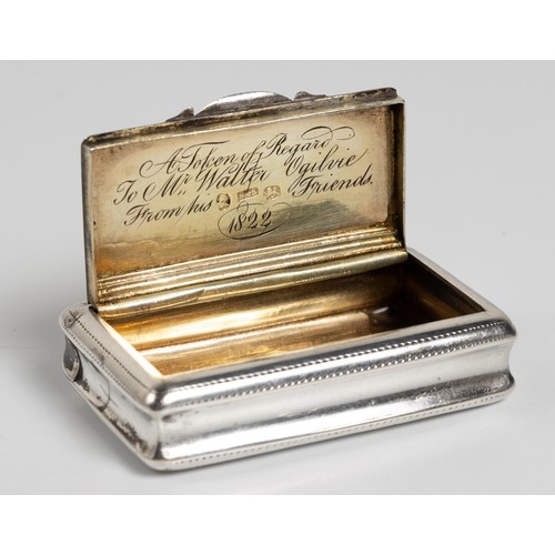 79 - A GEORGE III SILVER VESTA CASE, T SIMPSON AND SON, BIRMINGHAM, 1818