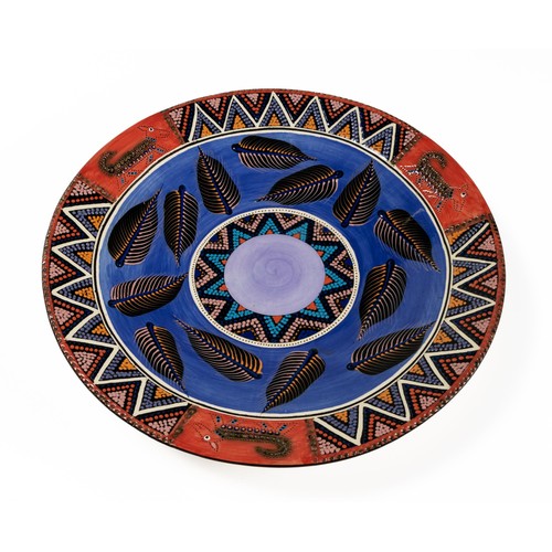 742 - ANDILE DYALVANE (SOUTH AFRICAN 1978 - ) CERAMIC DISH, 2001