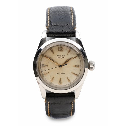 539 - A GENTLEMAN'S STAINLESS STEEL WRISTWATCH, TUDOR