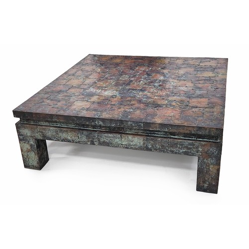 848 - A COPPER-CLAD LOW TABLE, LATE 20TH CENTURY