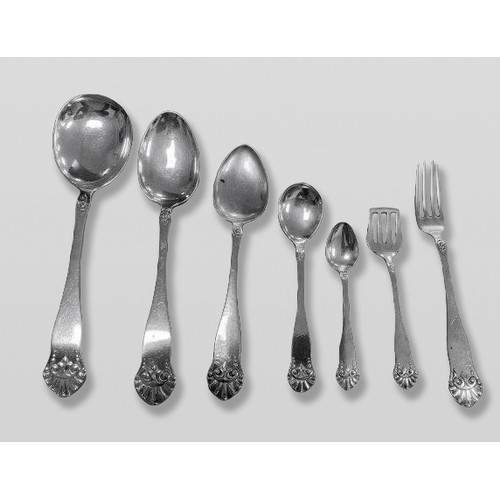 711 - A NORWEGIAN COLLECTION OF SILVER FLATWARE, ALF AND JOHAN LOHNE