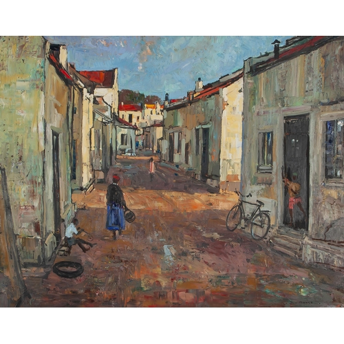 635 - Don (Donald James) Madge (South African 1920 - 1997) STREET SCENE 