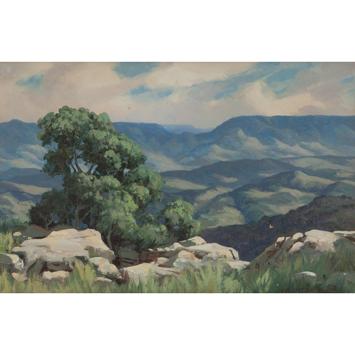 565 - Willem Hermanus Coetzer (South African 1900 - 1983) VIEW OVER A VALLEY