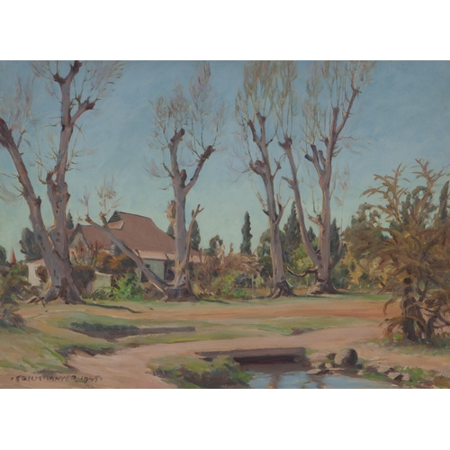 416 - Erich (Ernst Karl) Mayer (South African 1876 - 1960) HOUSE BEYOND THE TREES