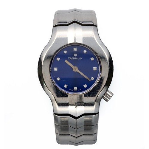 A LADIES STAINLESS STEEL WRISTWATCH, TAG HEUER ALTER EGO