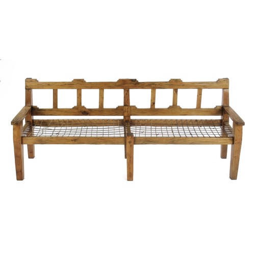 395 - A PINE RIEMPIE BENCH