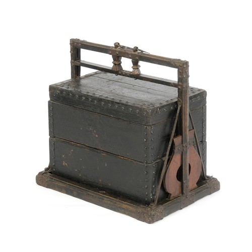 349 - A CHINESE TIERED FOOD BOX, 19TH CENTURY