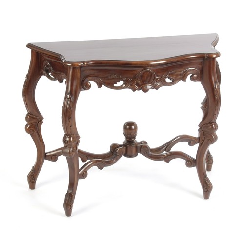 368 - A MAHOGANY CONSOLE TABLE