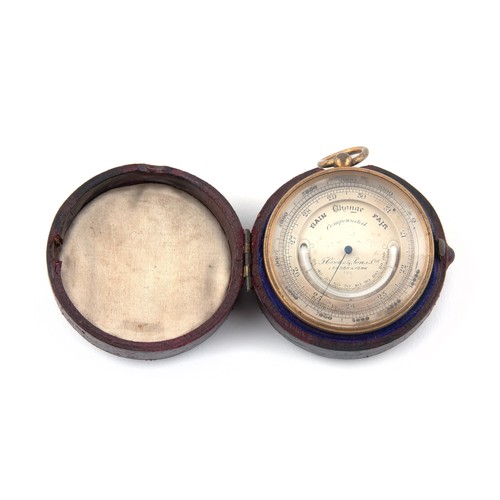 204 - A POCKET BAROMETER ALTIMETER AND THERMOMETER, COOKE AND SONS, LONDON AND YORK, POSSIBLY 19TH CENTURY