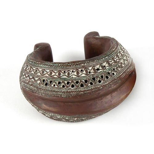 245 - A COPPER CURRENCY BANGLE, BAULE, IVORY COAST