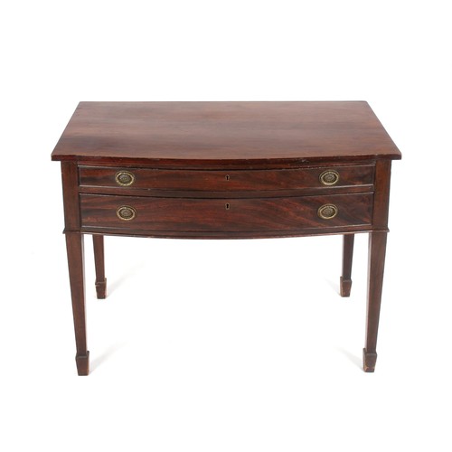 303 - A MAHOGANY GEORGE III-STYLE BOW-FRONT CUTLERY TABLE