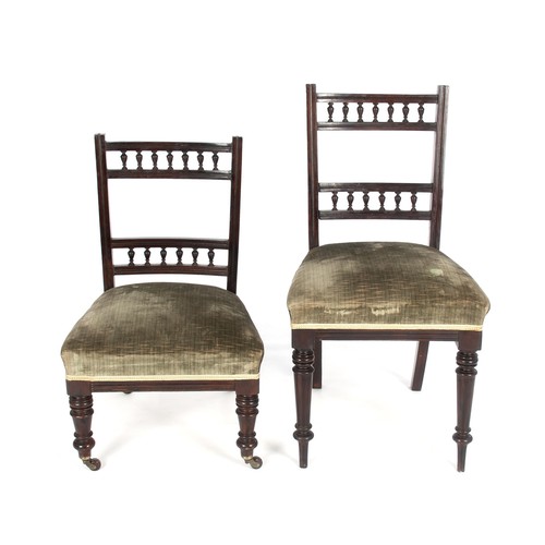 371 - TWO MAHOGANY SALON SIDE CHAIRS